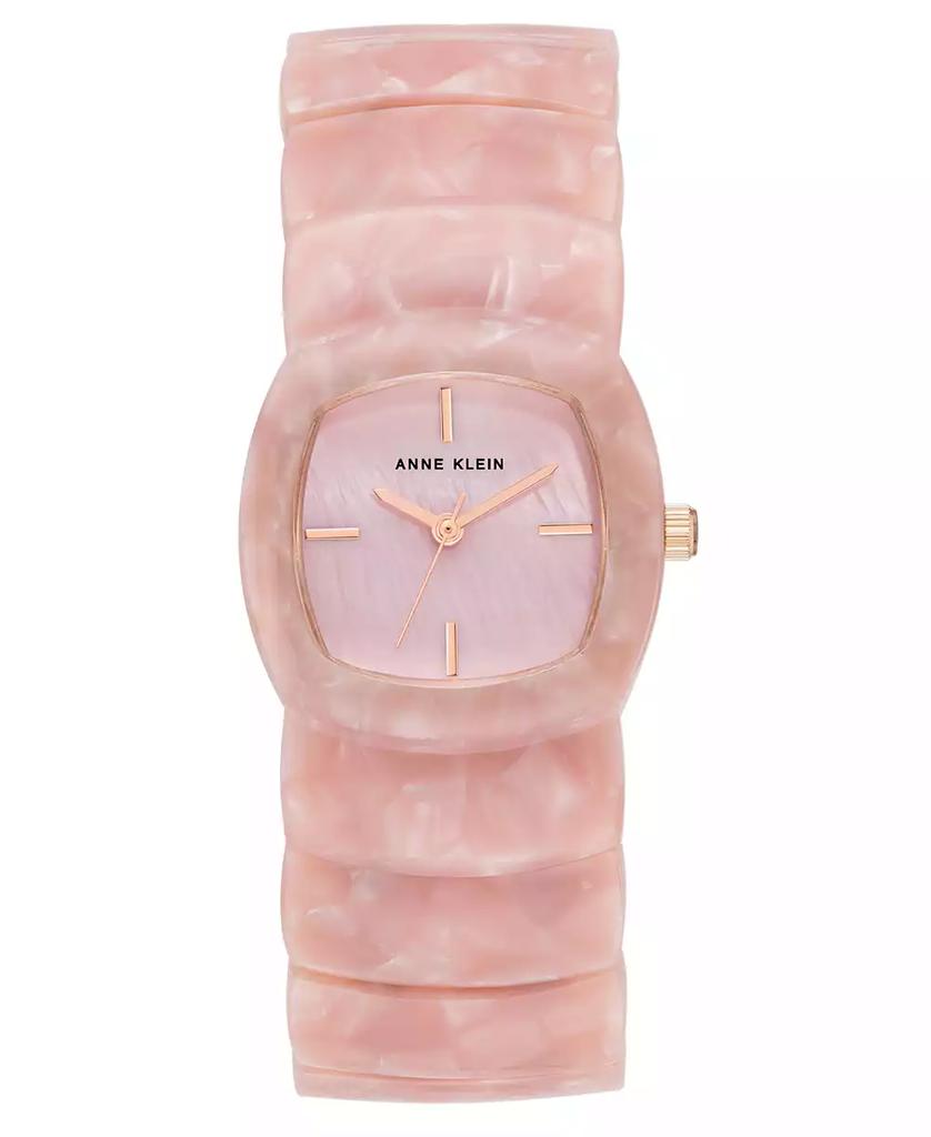 Anne Klein Women's Quartz Pink Acetate Link Expansion Watch, 30mm