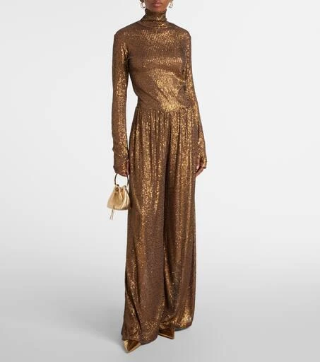 Norma Kamali Sequined turtleneck top 2