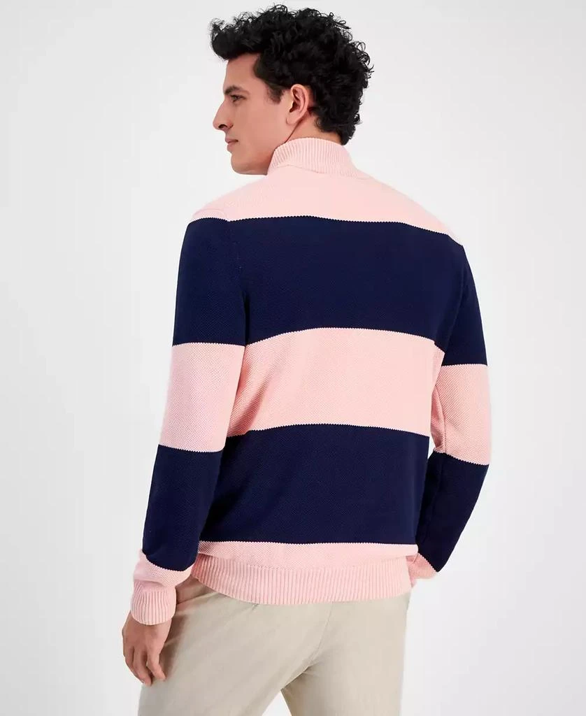 Club Room Men's Bold Stripe Quarter-Zip Sweater, Created for Macy's 4