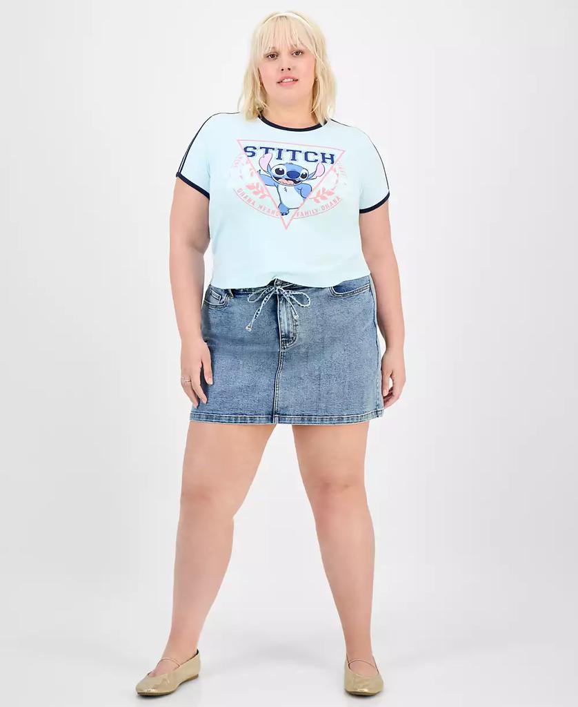 Disney Trendy Plus Athletic Stitch Ringer Tee