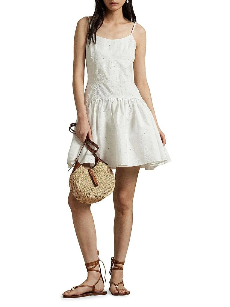 white christmas dresses Ralph Lauren Eyelet Cotton Off-the-Shoulder Dress