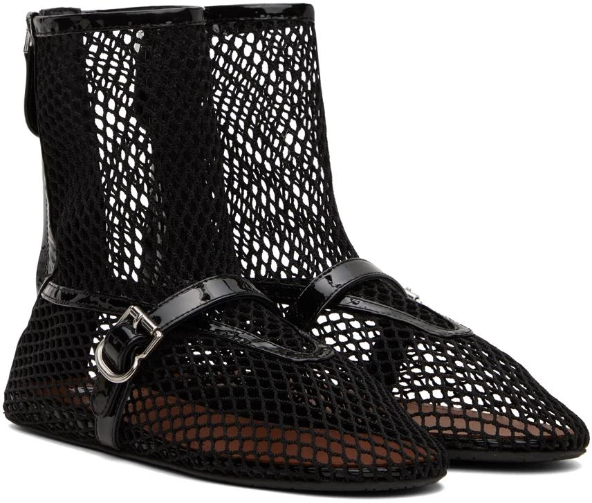 Alaïa Black Fishnet High Boots 4