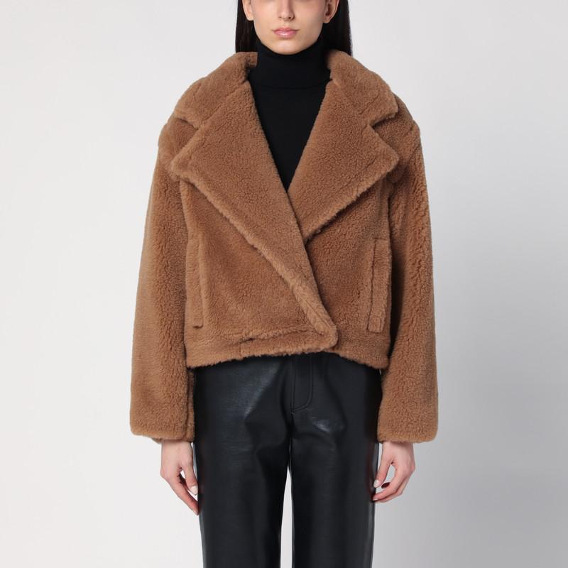 Max Mara Icon Teddy Bear crop camel coat - Jackets - BeyondStyle