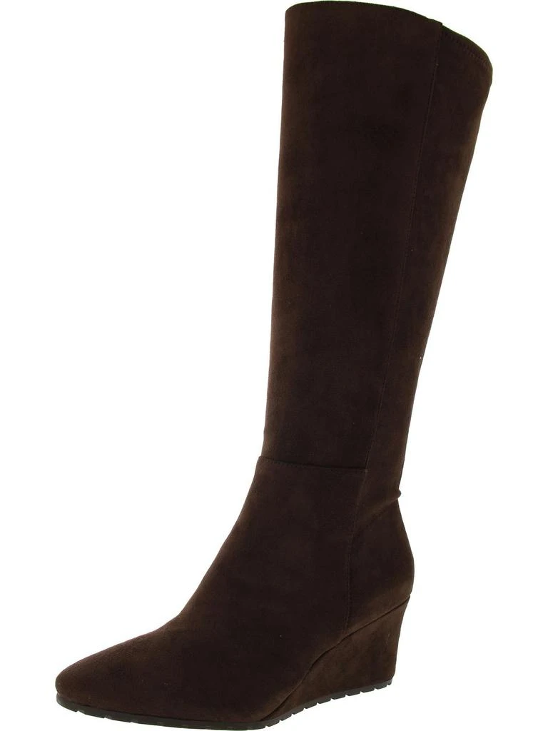 Anne Klein Womens Faux Suede Wedge Knee-High Boots 1
