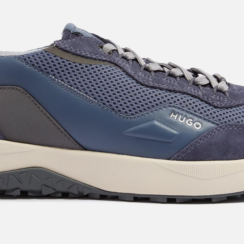 Hugo Boss HUGO MEN'S KANE RUNN MESH AND FAUX LEATHER TRAINERS 4