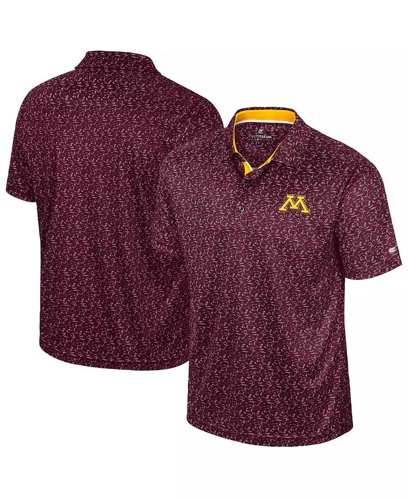 Colosseum Men's Maroon Minnesota Golden Gophers Sublimated Golf Polo Shirt