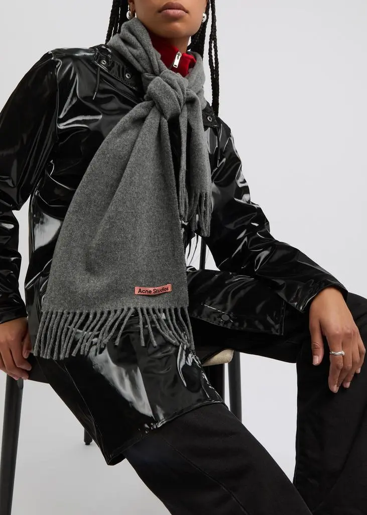 Acne Studios Canada fringed wool scarf 2