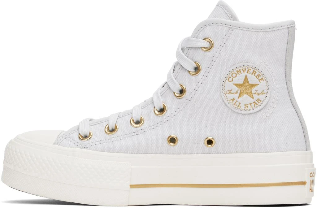 Converse Gray Chuck Taylor All Star Lift Platform Tailored Lines High Top Sneakers 3