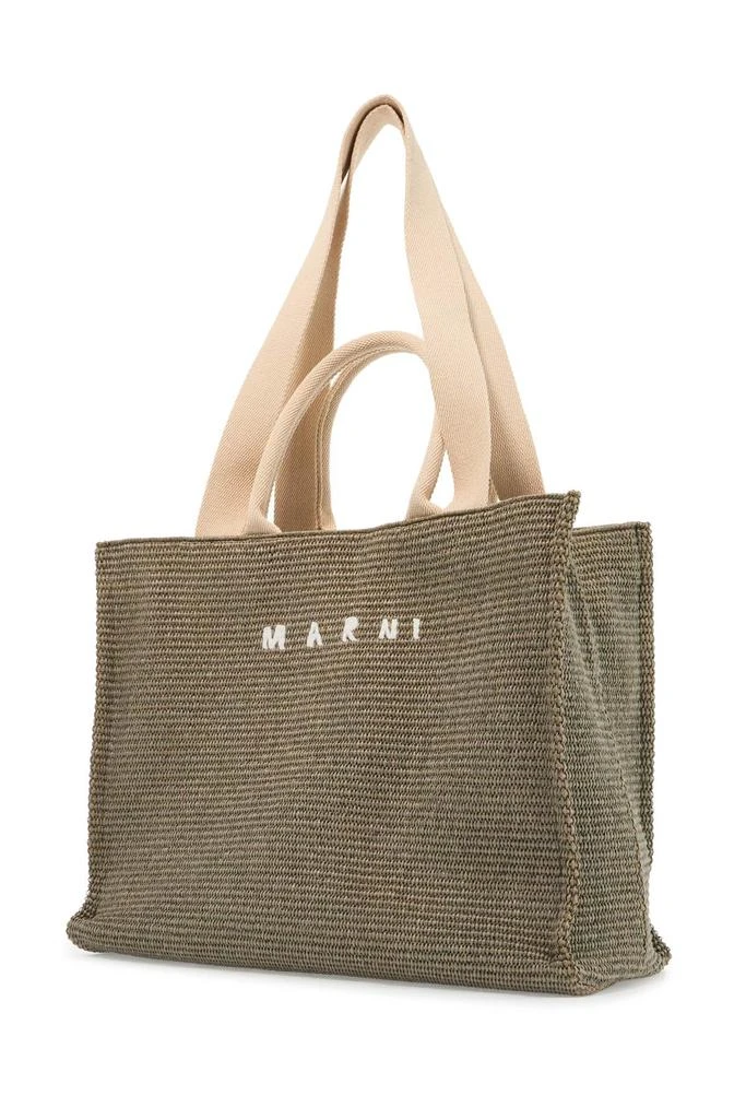 Marni large raffia effect tote bag 3
