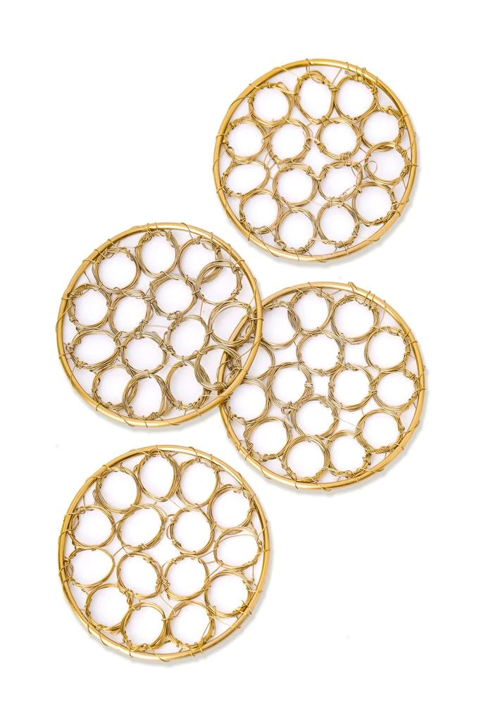 Tiramisu Catenary Sculptural Ring Coasters – Set of 4