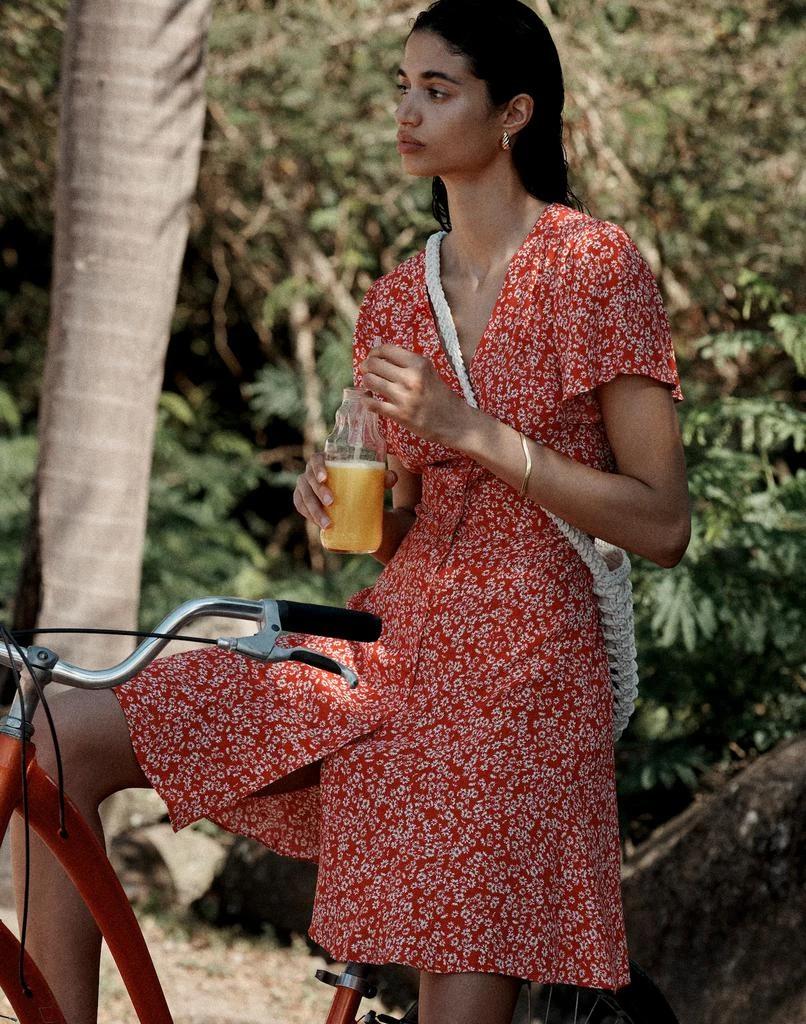 Madewell Flutter-Sleeve Mini Dress in Floral 7