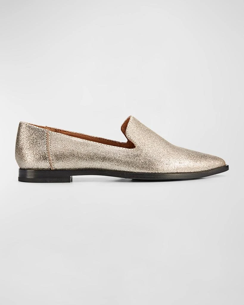 Frye Kenzie Metallic Leather Flat Loafers 1