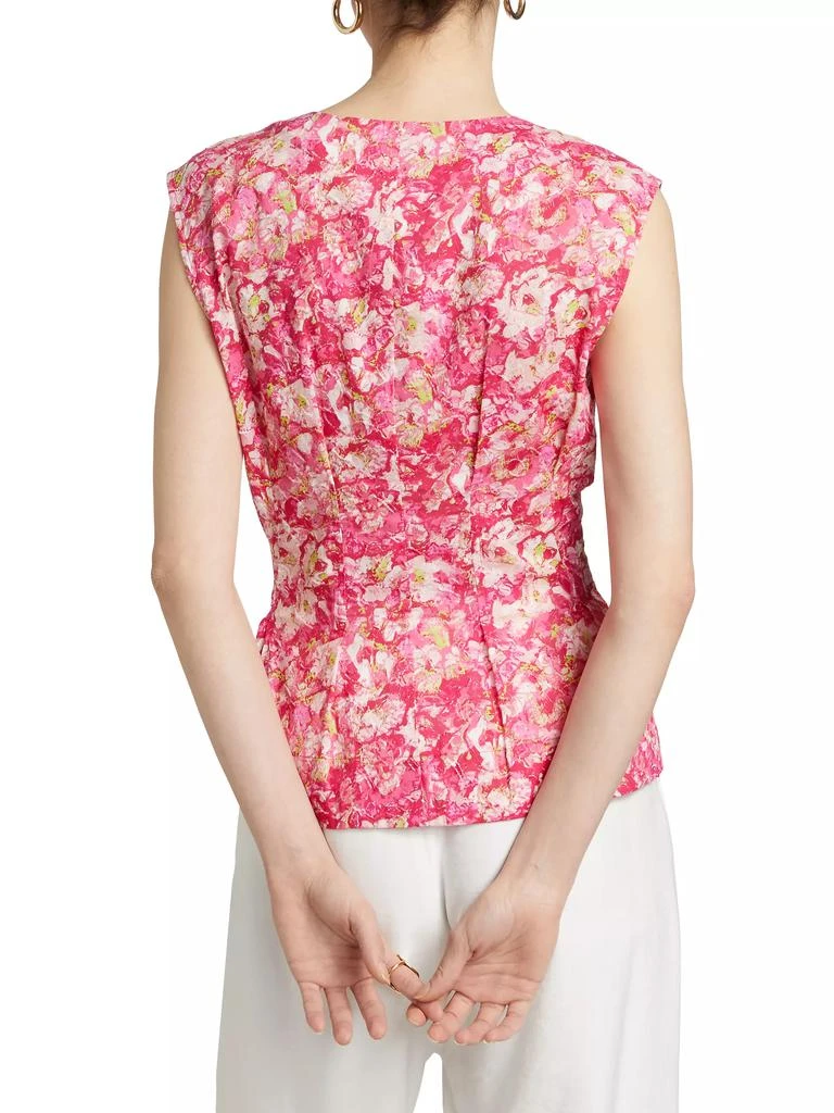 Derek Lam Teresa Floral Cotton Sleeveless Blouse 5
