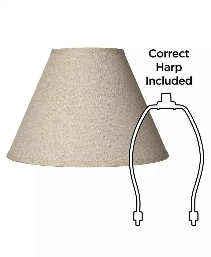 Springcrest Set of 2 Empire Lamp Shades Fine Burlap Medium 6.5