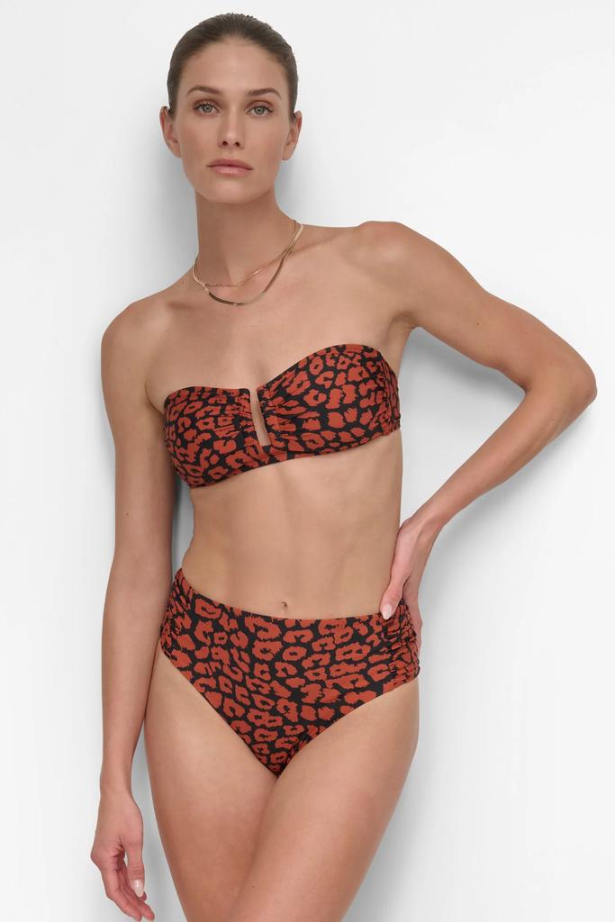 DKNY U-WIRE BANDEAU SHIRRED BIKINI