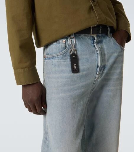 Yves Saint Laurent Cassandre Saint Laurent leather keychain 2