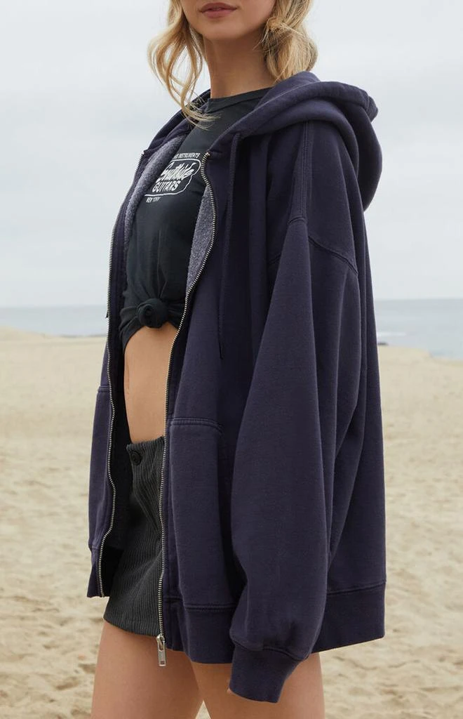 John Galt Navy Christy Full Zip Hoodie 2