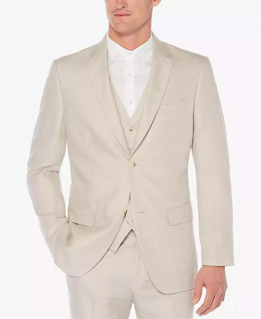 Perry Ellis Men's Herringbone Linen Blazer 1