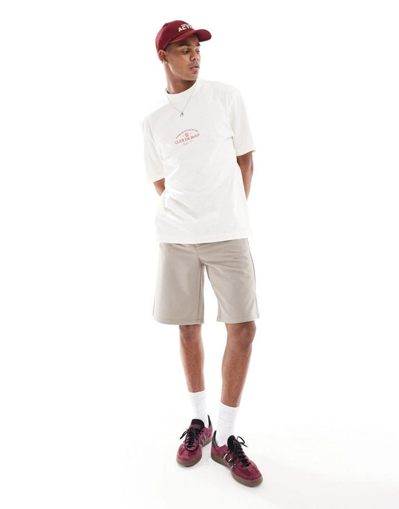 River Island River Island club de sports t-shirt in ecru 2