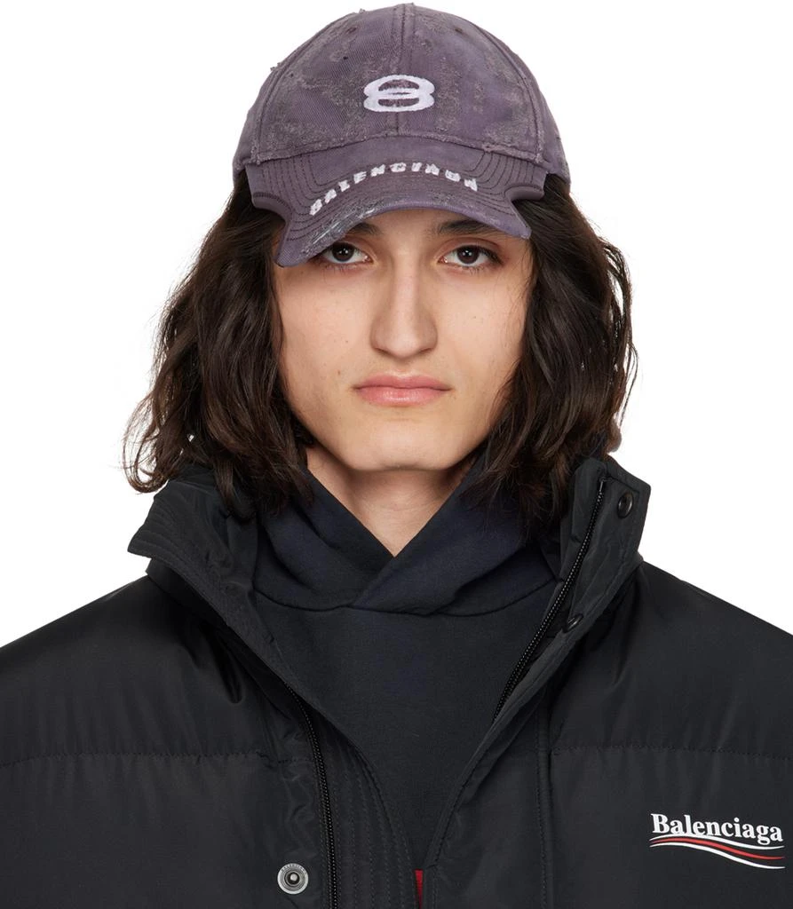 Balenciaga Purple Distressed Cap 1