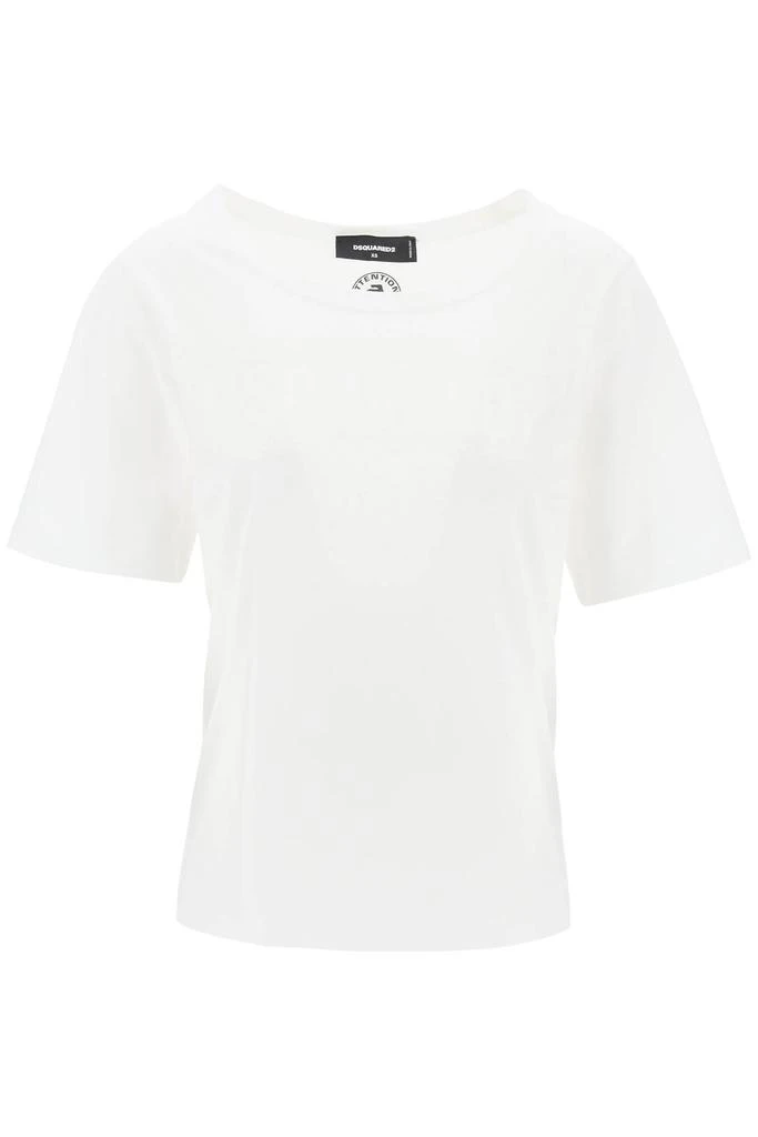 Dsquared2 Dsquared2 t shirt with rhinestone logo 1