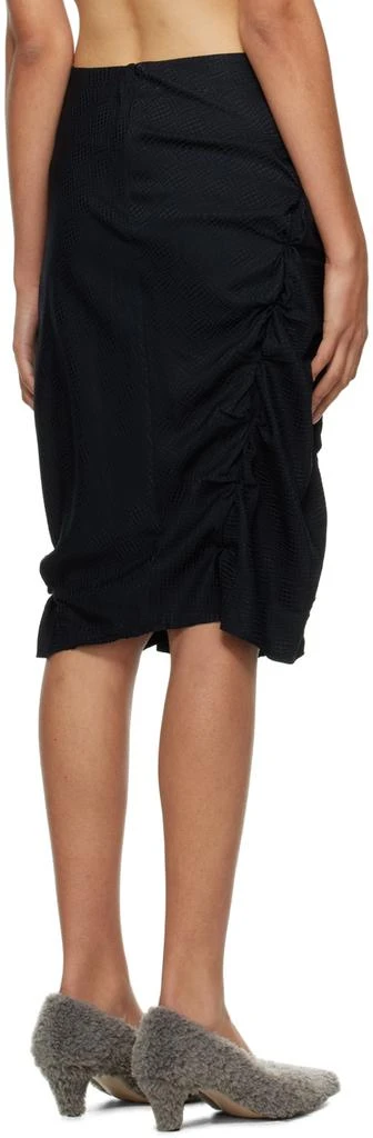 RUI Black Ruched Midi Skirt 3