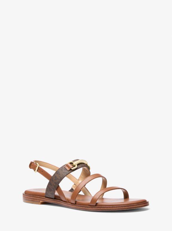 Michael Kors Carson Signature Logo and Leather Sandal - Sandals - Free  Shipping - BeyondStyle
