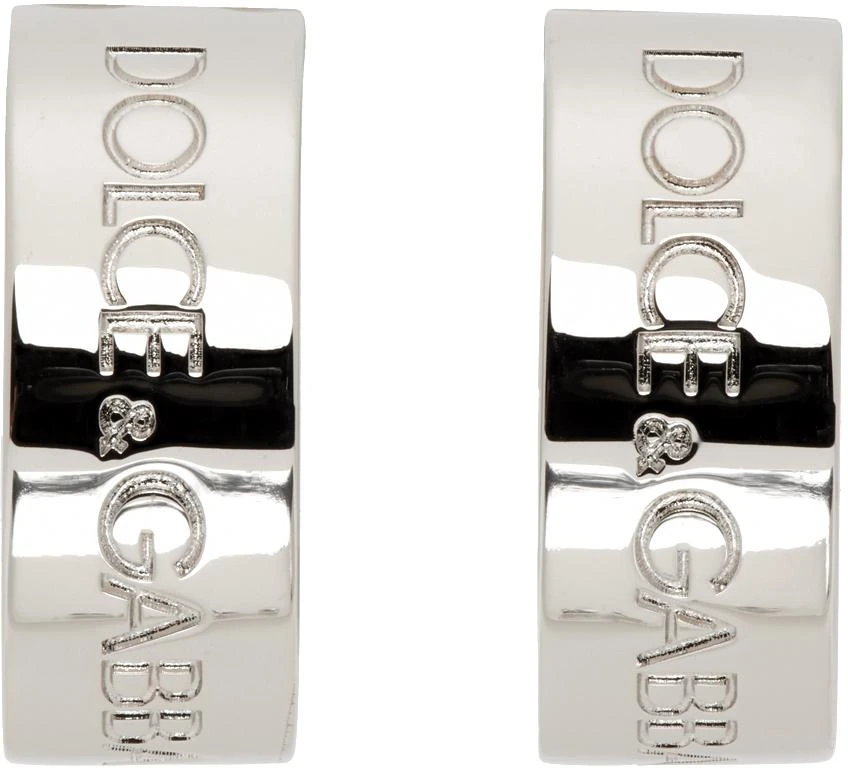 Dolce & Gabbana Silver Open Hoop Earrings 1