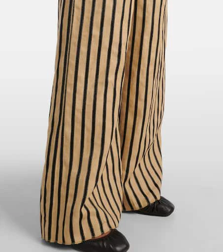 Max Mara Cestino linen and cotton-blend palazzo pants 5