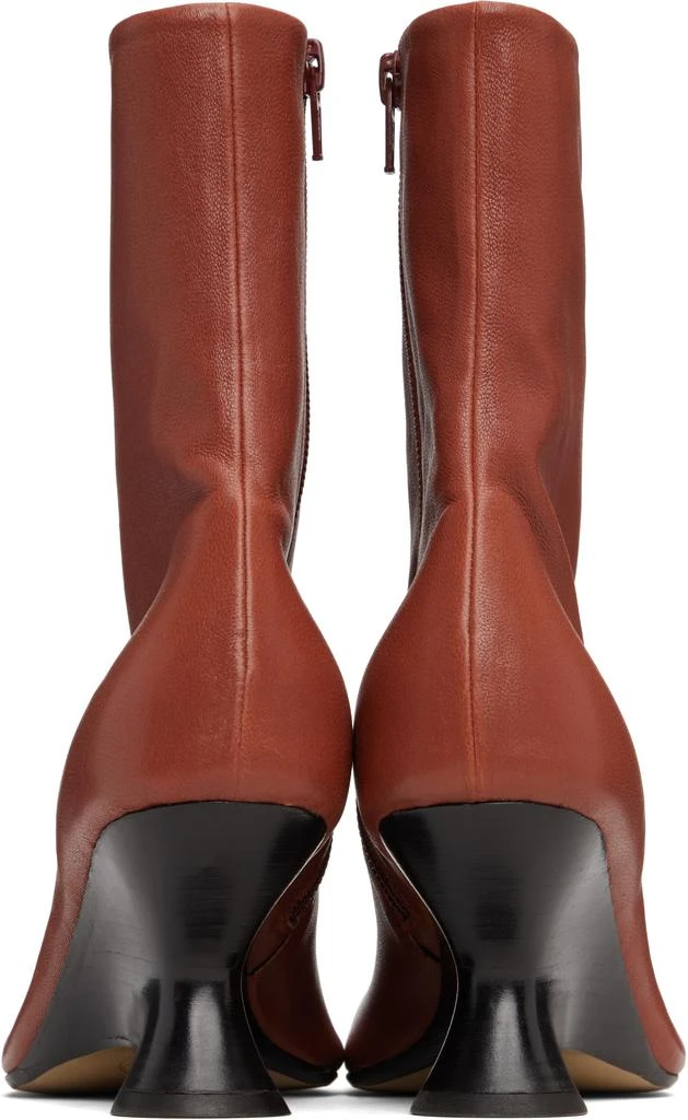 Dries Van Noten Brown Heeled Ankle Boots 2