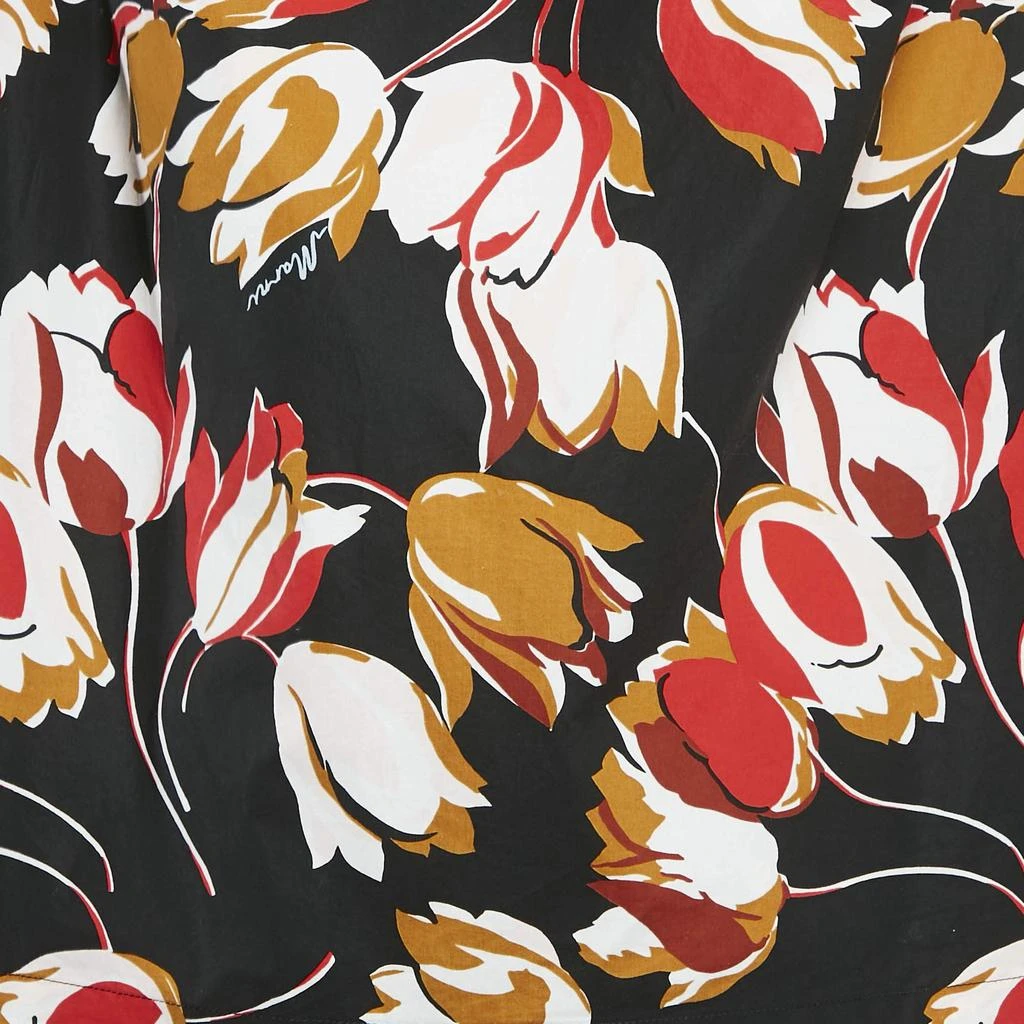 Marni Marni Black/Red Floral Print Cotton Blouse and Pants Set M 3
