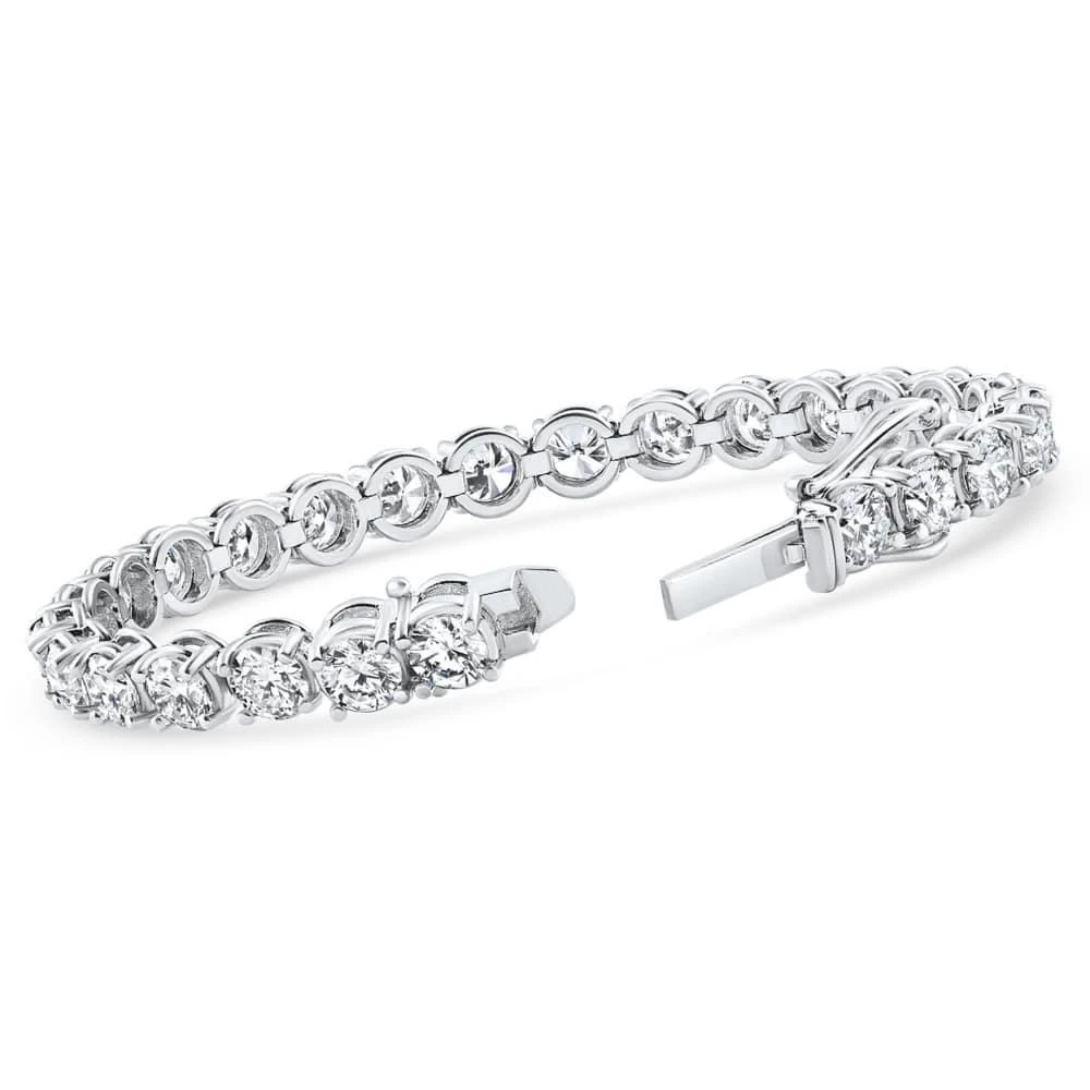Pompeii3 20 Ct Lab Grown Diamond Tennis Bracelet 14k White Gold 7" 2