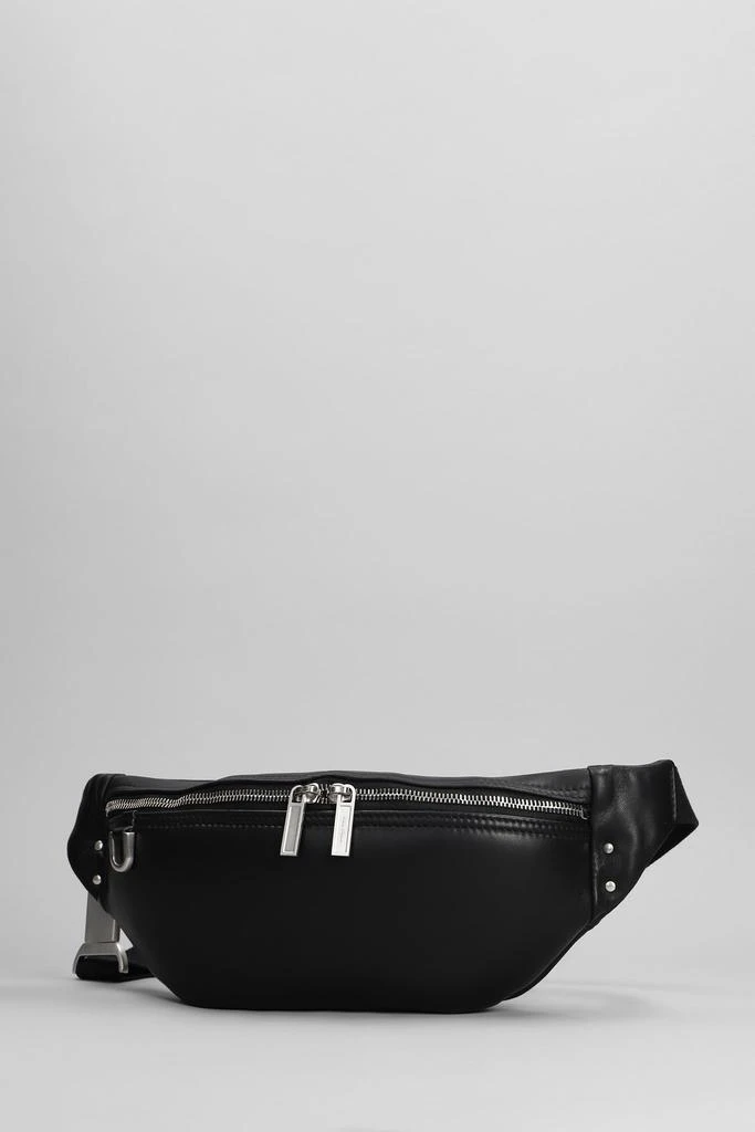 Rick Owens Geo Bumbag Waist Bag In Black Leather 2
