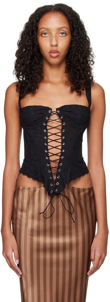 Miaou SSENSE Work Capsule – Black Deville Corset