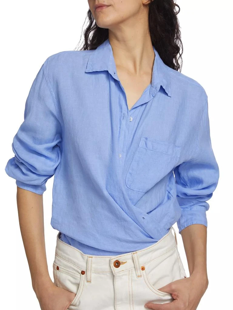 Velvet by Graham & Spencer Mulholland Linen Blouse 6