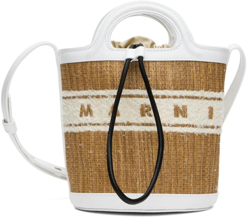 Marni White Tropicalia Mini Bucket Bag 1