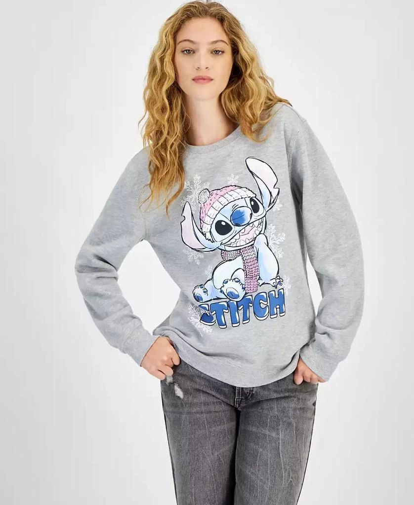 Disney Juniors' Stitch Snow Crewneck Sweatshirt 1