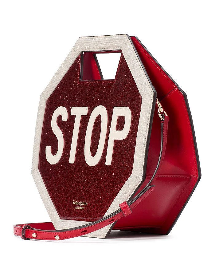 Kate Spade Cars Glitter Patent Leather 3D Stop Sign Crossbody 3
