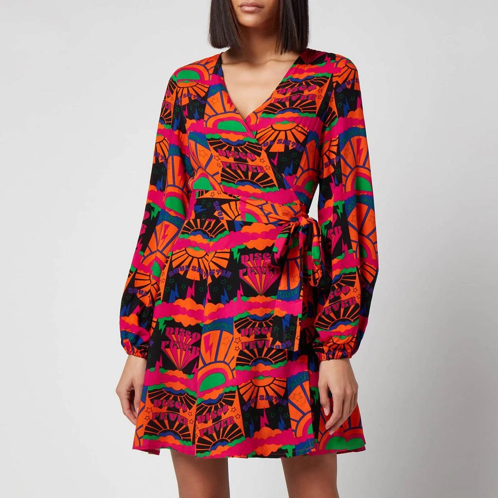 The Hut Never Fully Dressed Women's Disco Groove Wrap Dress - Multi 1
