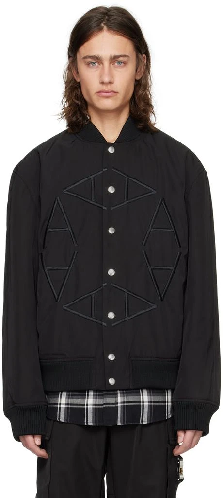 1017 ALYX 9SM Black Embroidered Bomber Jacket 1