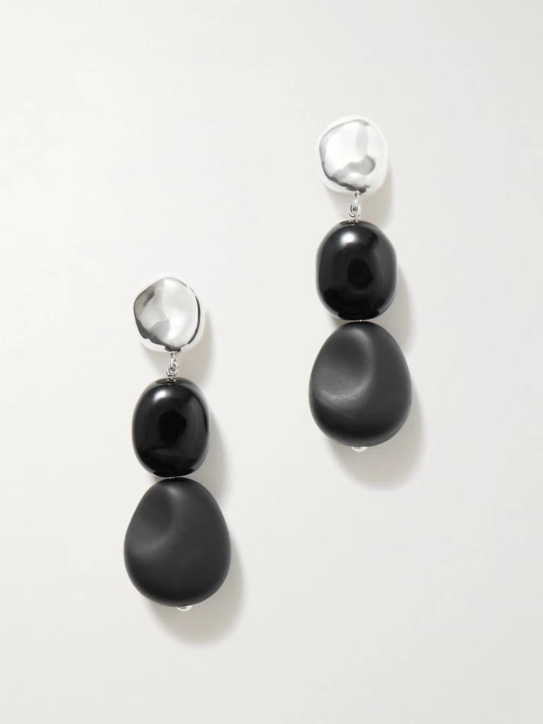 AGMES Ada Sterling Silver Onyx Earrings