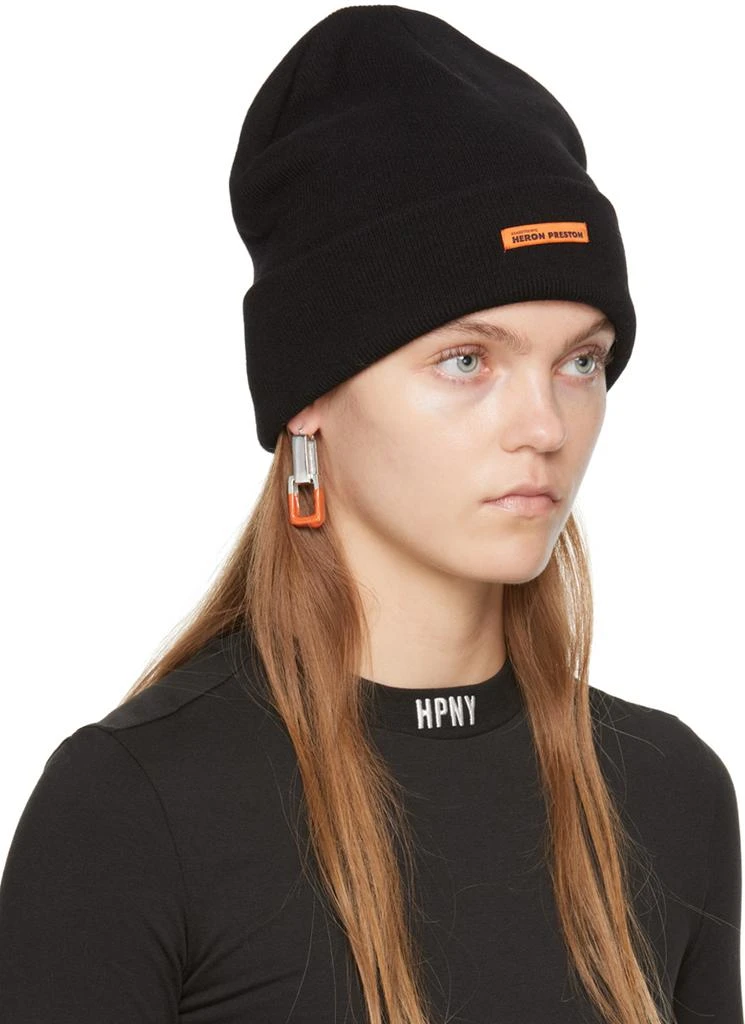 Heron Preston Black Classic Beanie 2