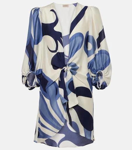 Adriana Degreas Algae printed puff-sleeve shirt 1