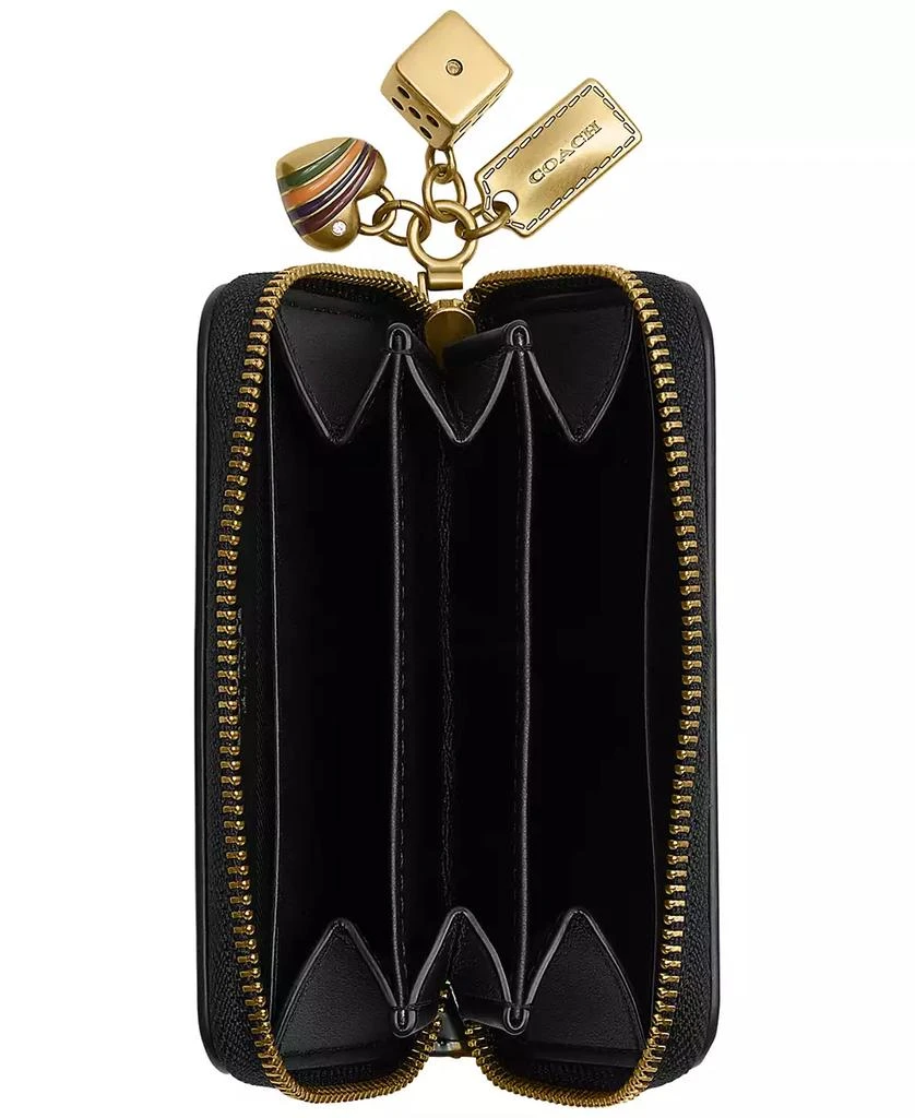 Coach Essential Small Leather Zip-Around Card Case with Charms 4