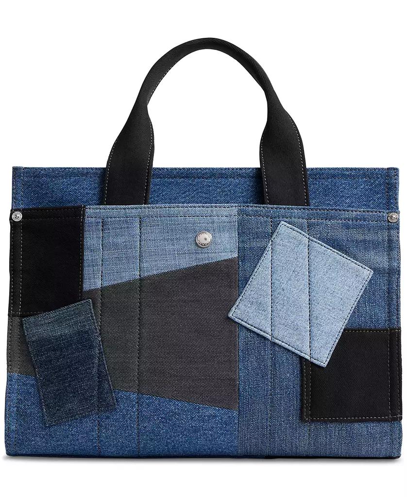 【COACH】Medium Patchwork Denim Cargo Tote Bag COACH Medium Patchwork Denim Cargo Tote Bag - Macy's