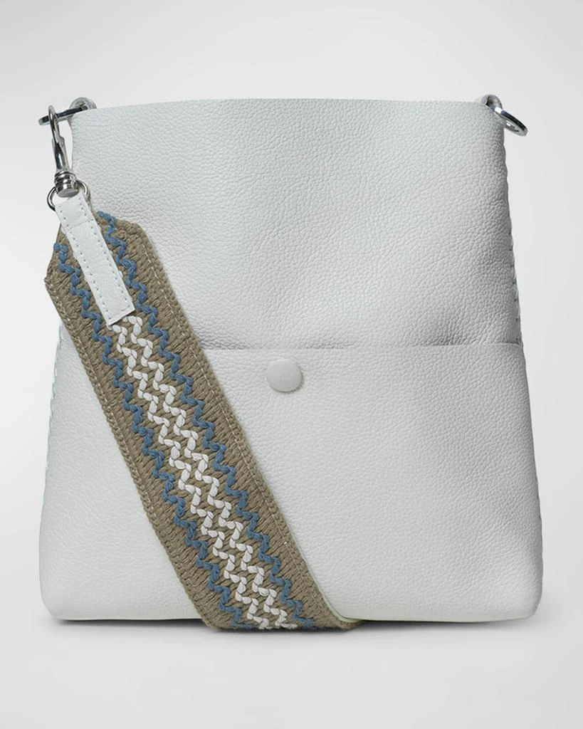 Callista Slim Grain Leather Messenger Bag 1