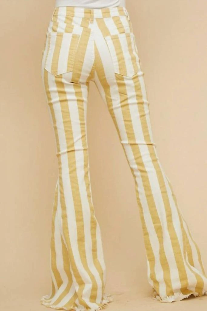Saints & Hearts Saints & Hearts - STRIPPED BELL BOTTOM JEANS 3