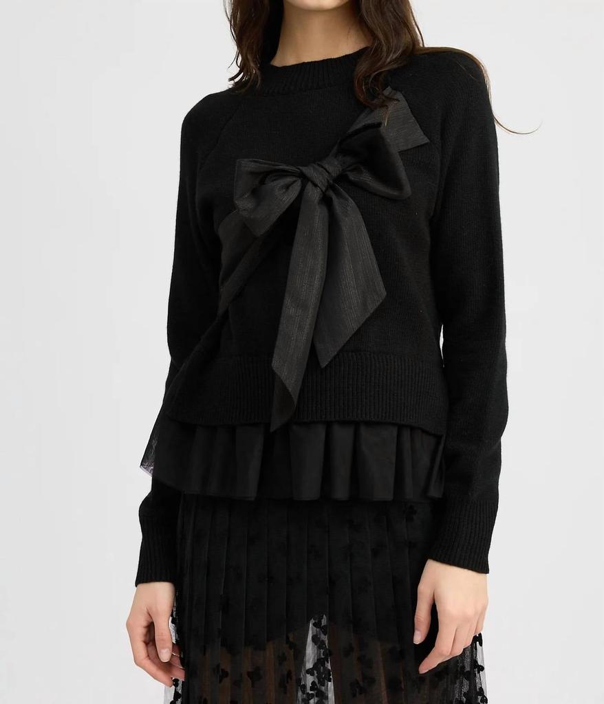 トップス CASEYCASEY RIBSTITCHSWEATER CREPE SUDAN BLACKMERLE - CASEY CASEY - obscura
