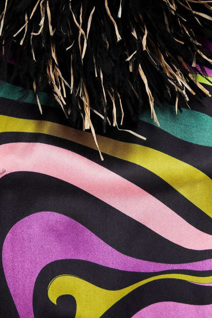 PUCCI Fringed printed satin mini dress 4