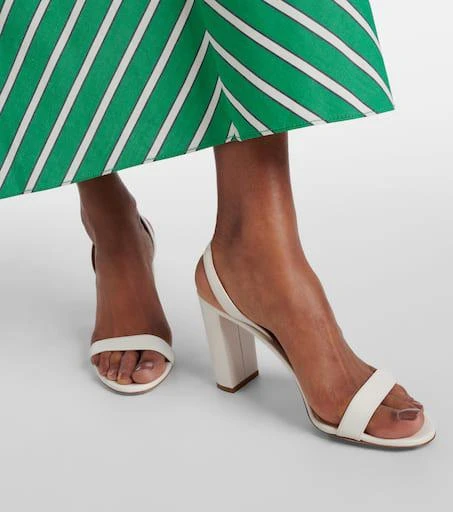 Aquazzura So Nude 85 leather slingback sandals 4